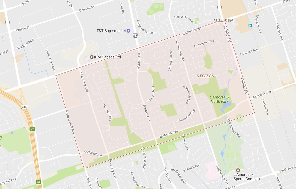 Karta okolice Стилс Toronto