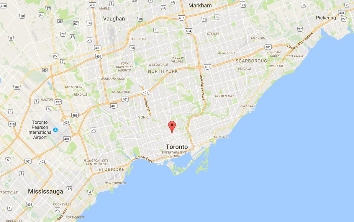 Karta području Toronto, Toronto