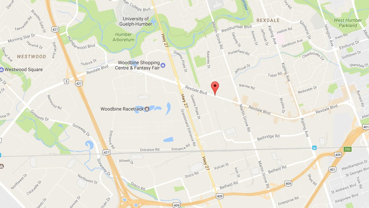 Karta Рексдэйле parkway Toronto