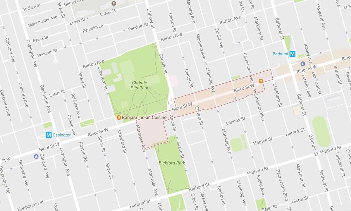 Kartica: Koreatown području Toronto