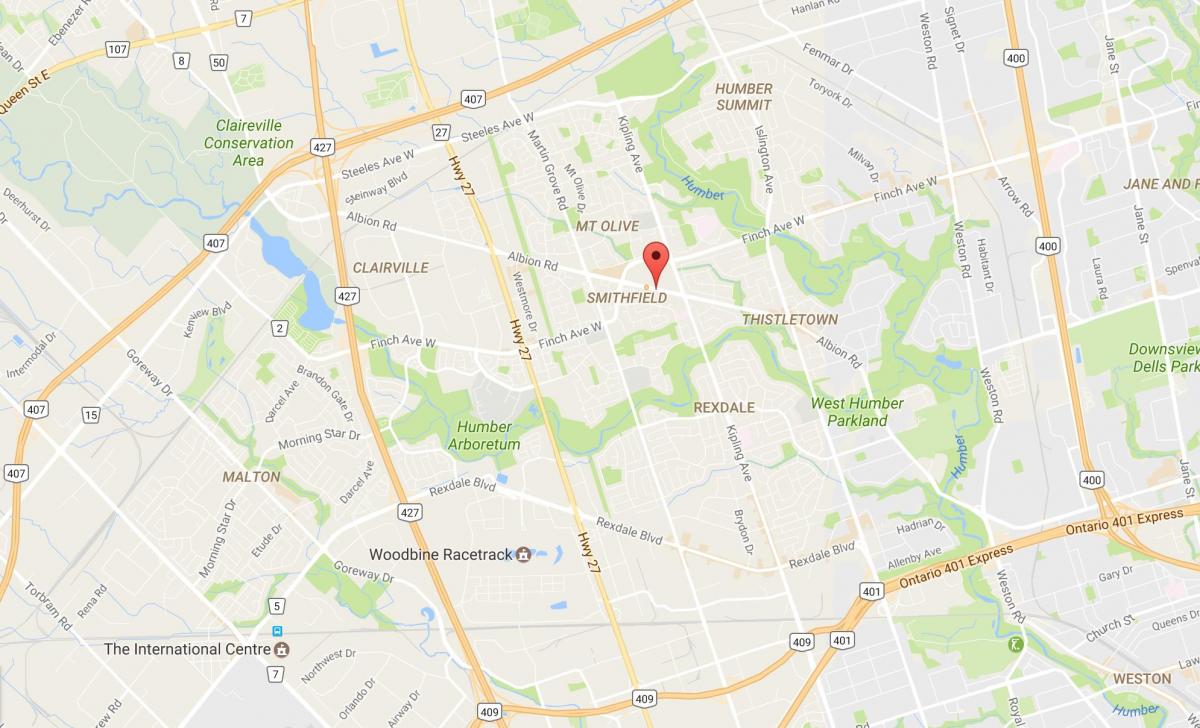 Karta Albion ceste Toronto