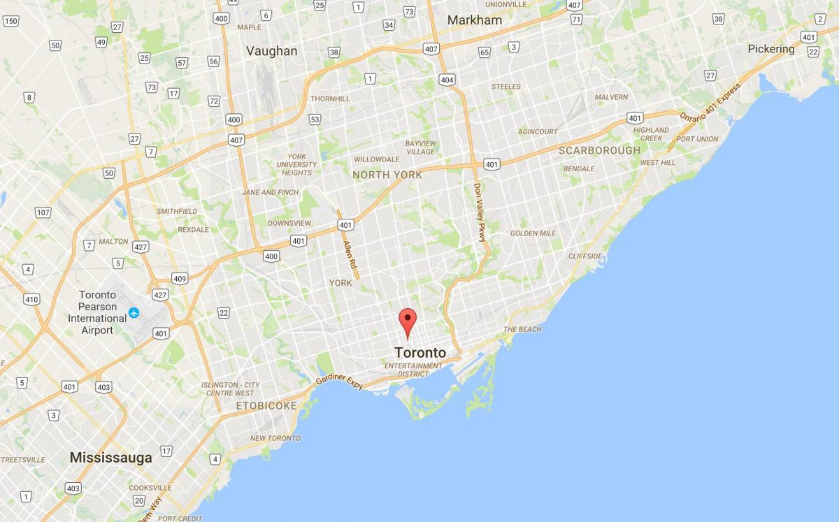 Karta otkrića području Toronto