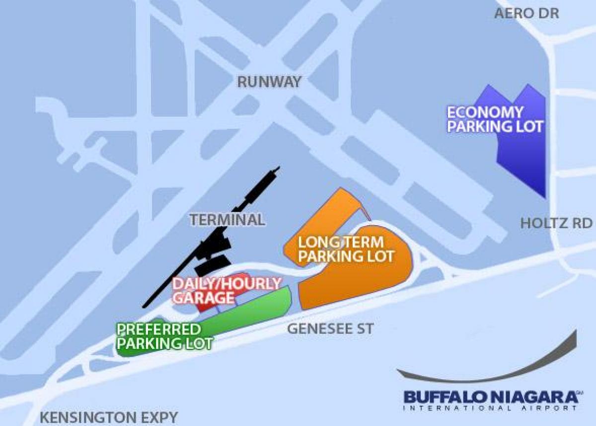 Karta Buffalo Niagara zračne luke 