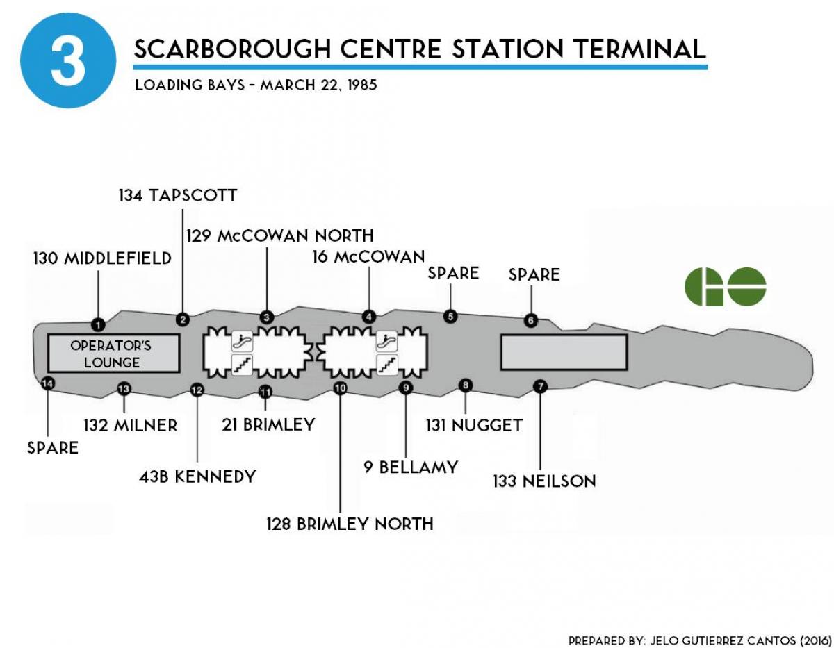 Karta Toronto Scarborough terminal centar 