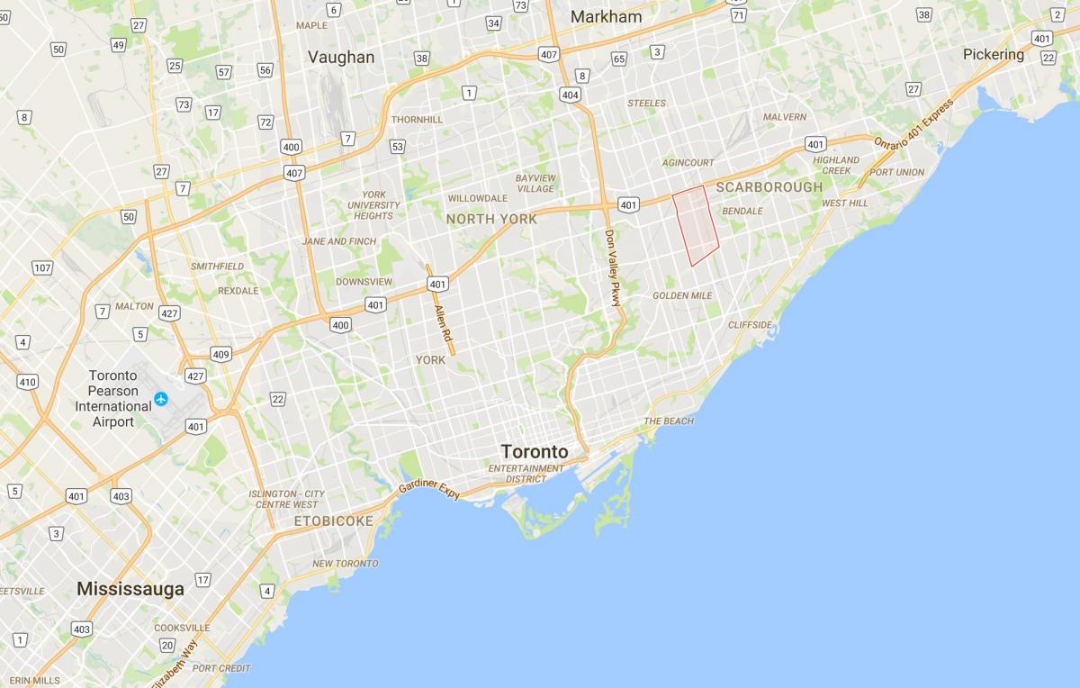 Karta Dorset području Toronto