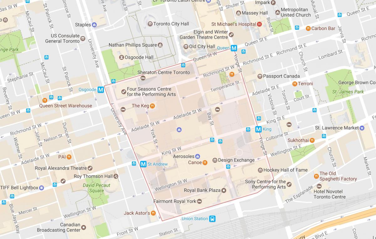 Karti financijske četvrti u području Toronto