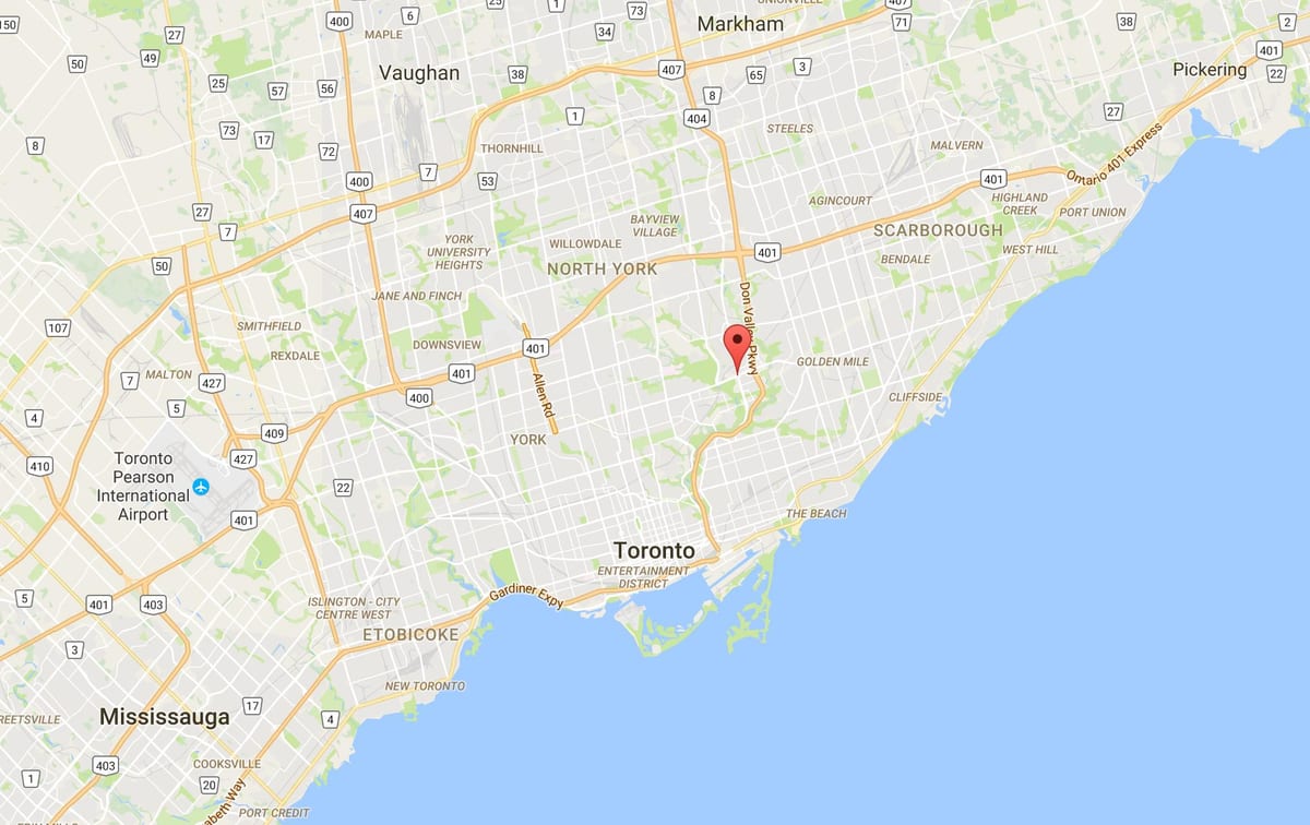 Karta Flemingdon Park u Torontu