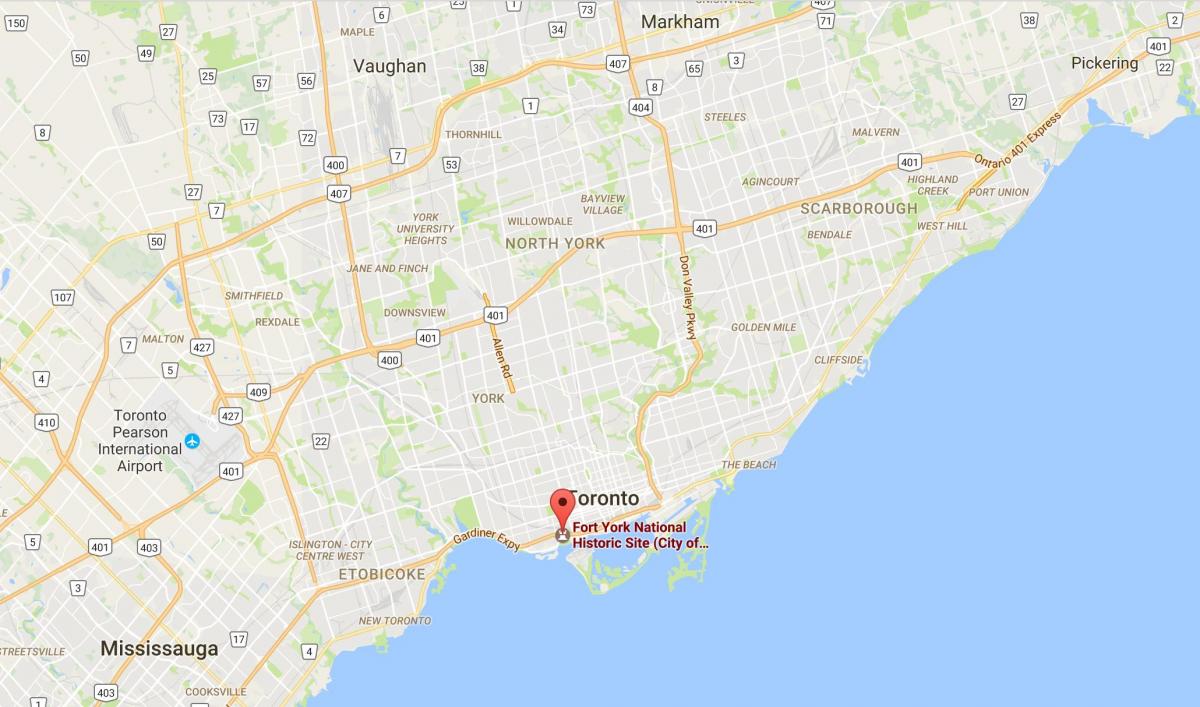 Karta Fort York, Toronto