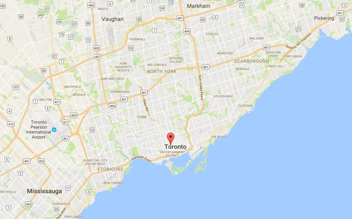 Karta Park grange području Toronto