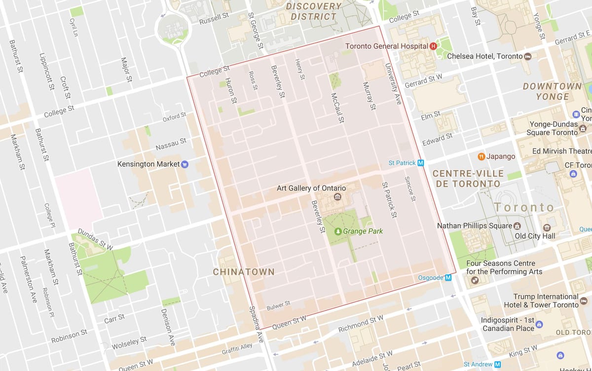 Karta Grange Park Toronto