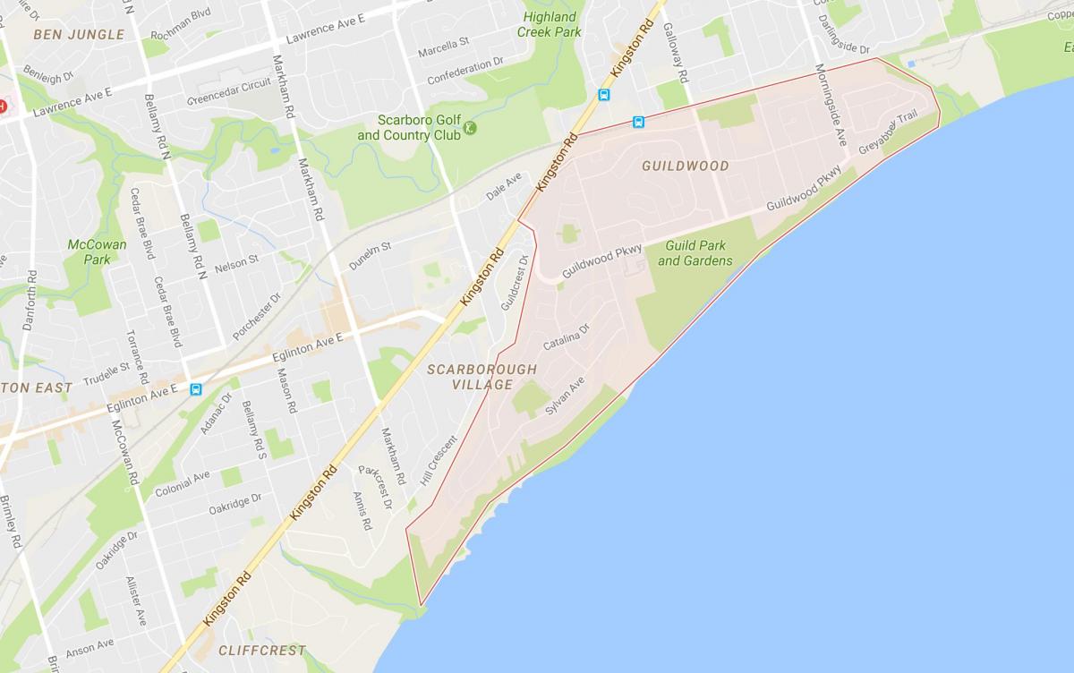 Karta Guildwood području Toronto