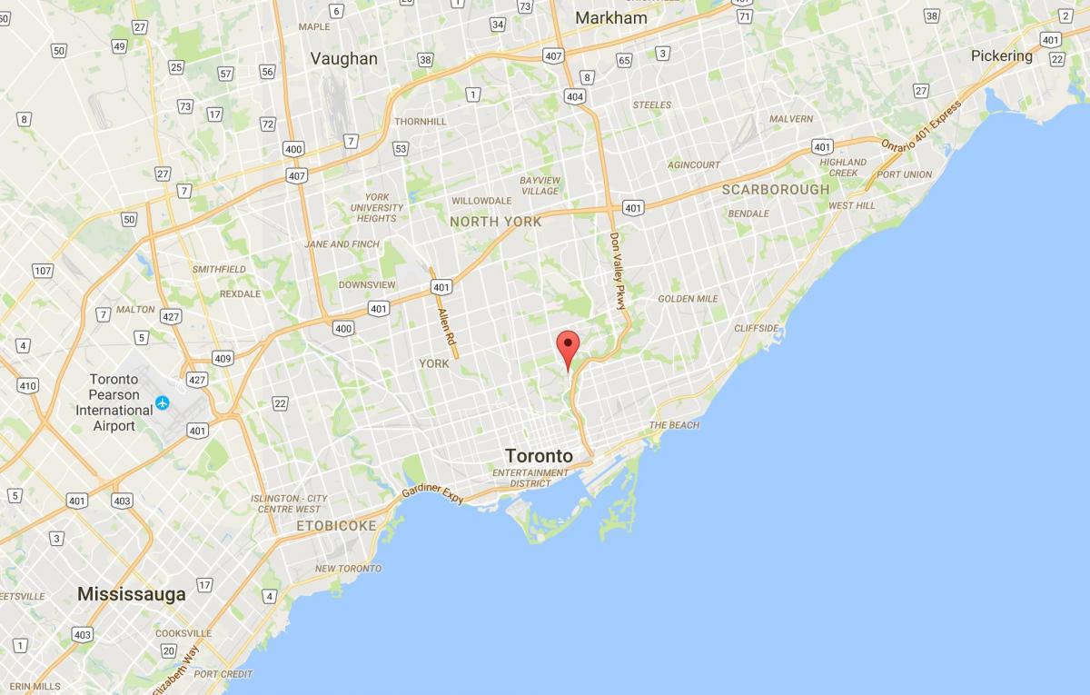 Karta Guvernera most području Toronto