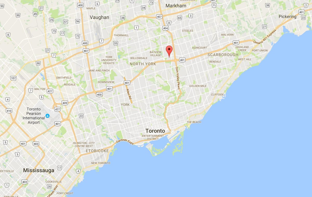 Karta Henry farmu području Toronto