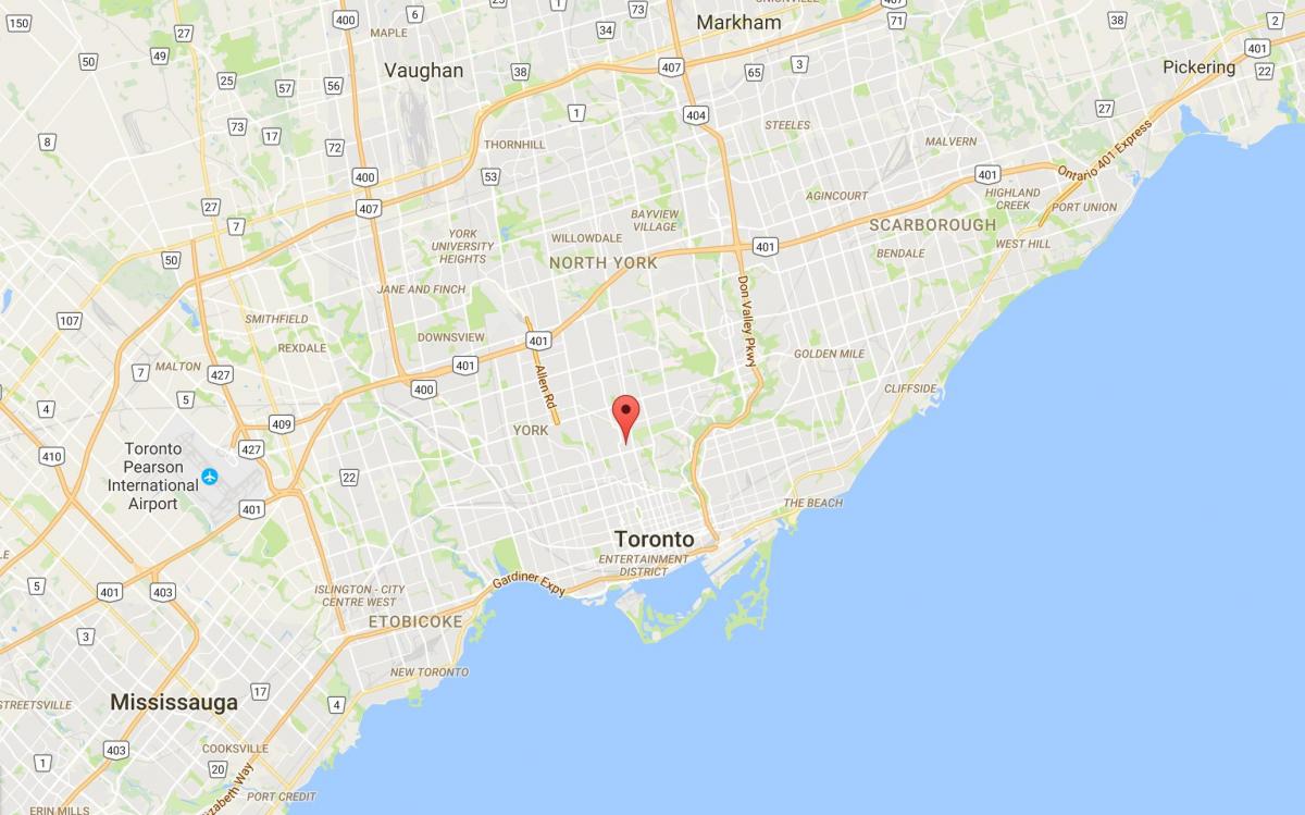 Karta Jelena Park području Toronto