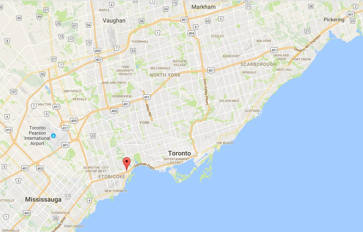 Kartu u stonegate-Квинсвей području Toronto