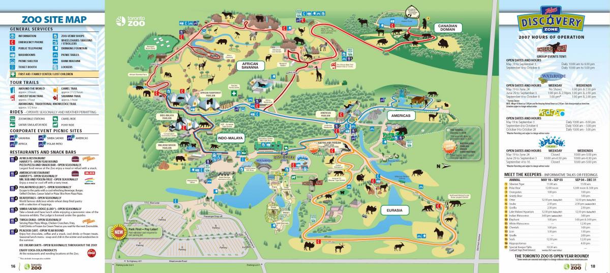 Karta Toronto zoološki vrt