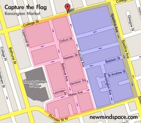 Karta grada Kensington tržište Toronto 