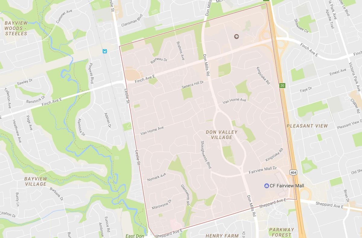 Karta kikiriki području Toronto