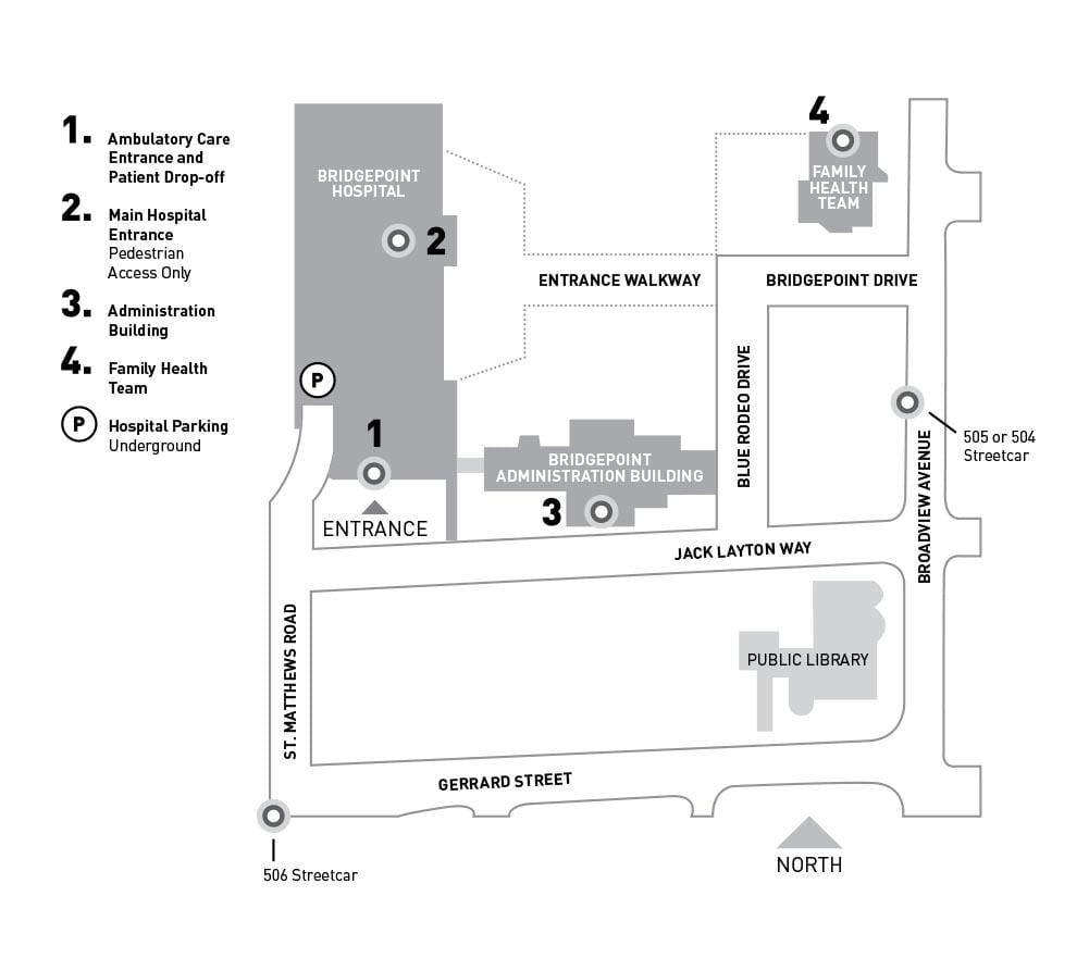 Karta sustava komunikacije hospital "Sinaj" zdravlje u Torontu