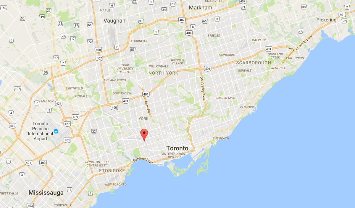 Kartu spoju trokut Toronto