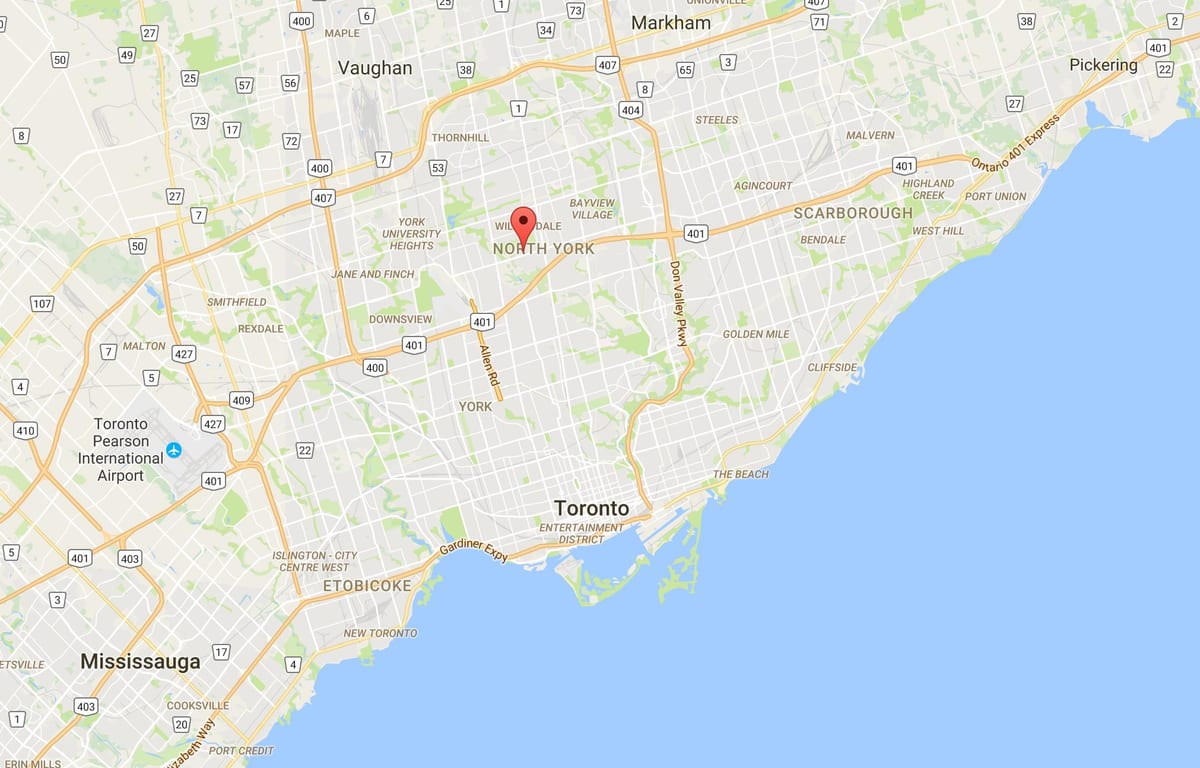 Karta Lansing području Toronto