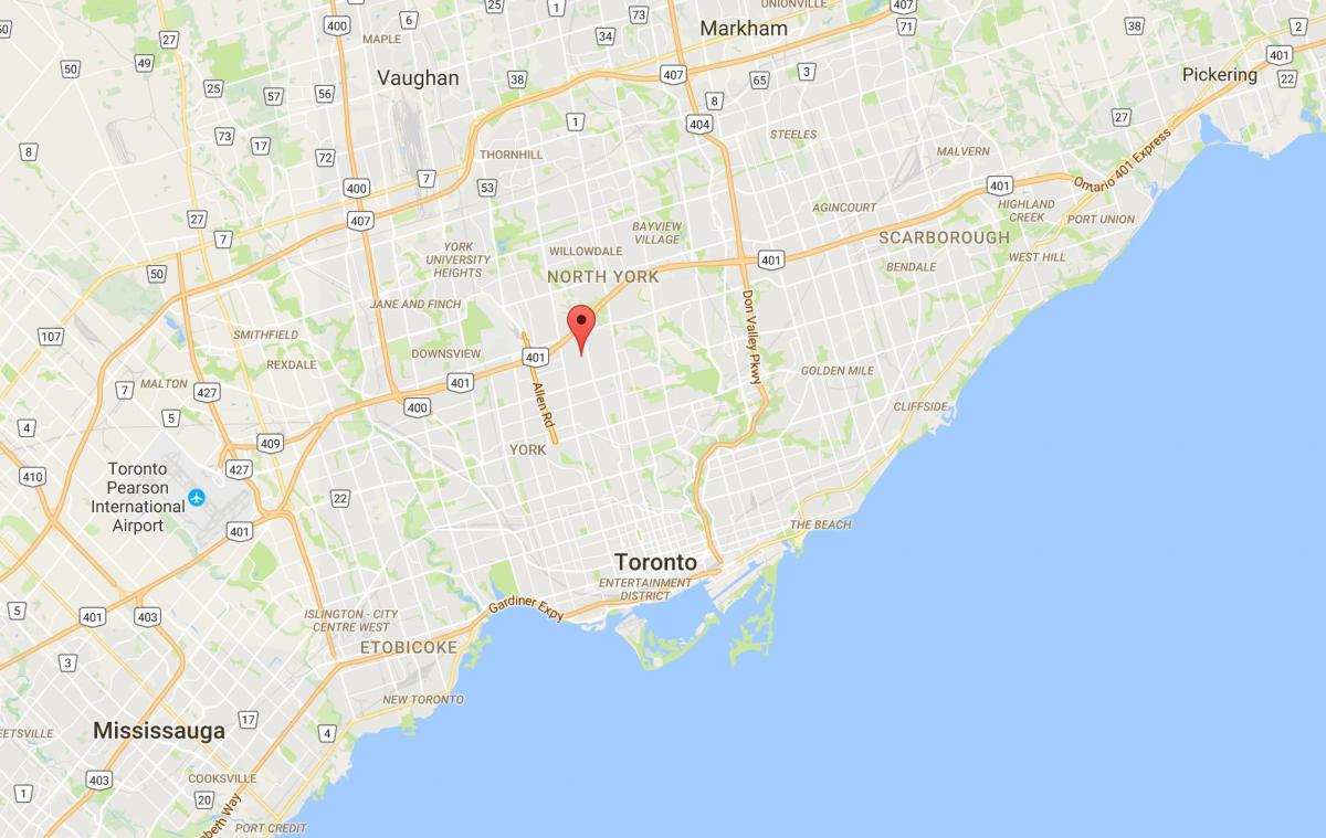 Karta Ledbury području Toronto