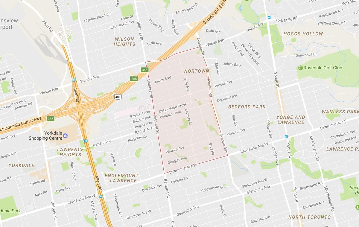 Karta Ledbury Park Toronto