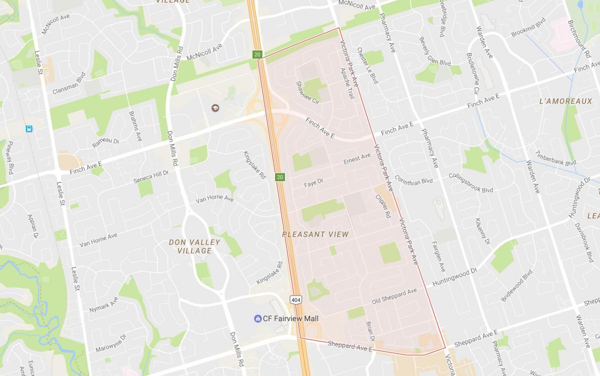 Karta lijep pogled na okolicu, Toronto