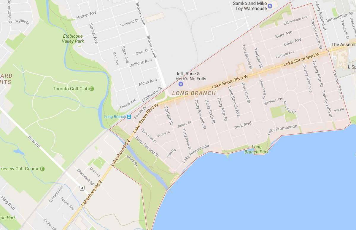 Karta dugog gradske podružnice Toronto