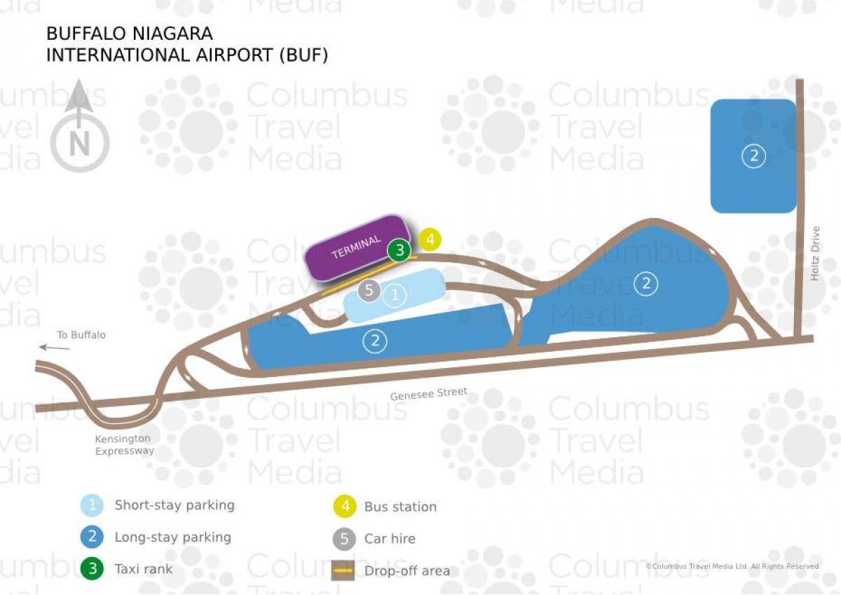 Kartica je Međunarodna zračna luka Buffalo Niagara 