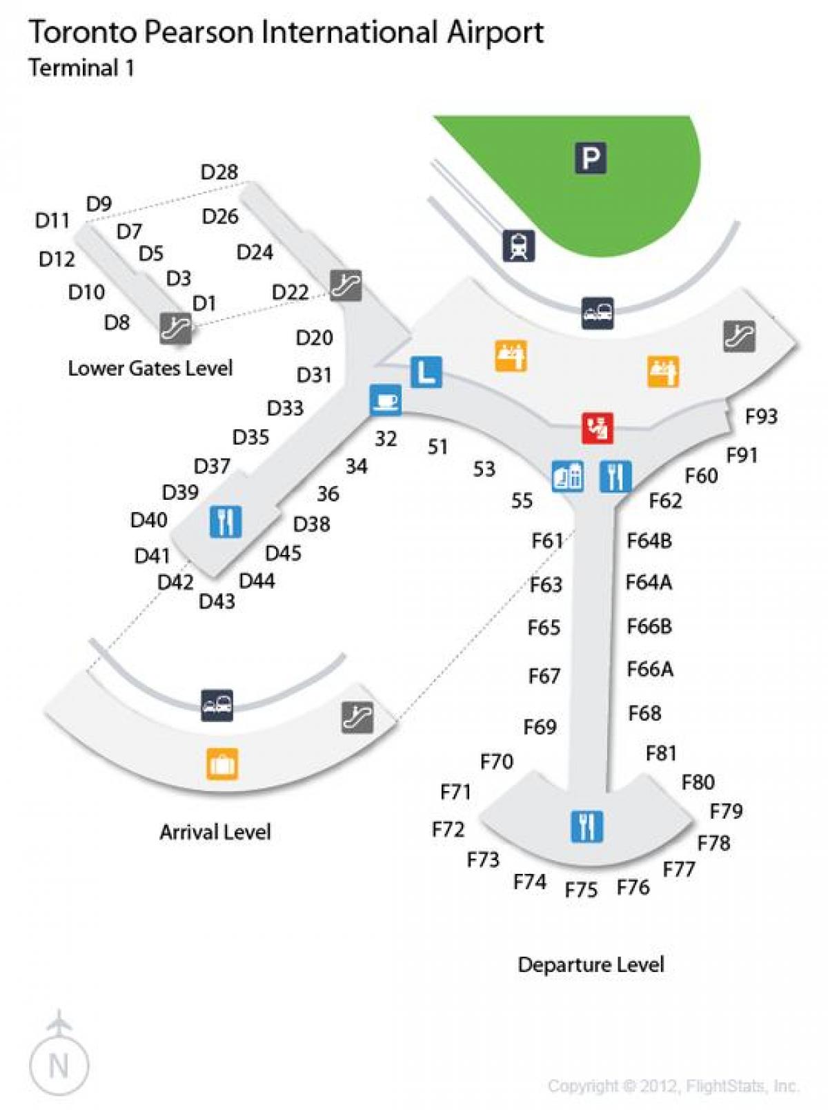 Karta Toronto-Međunarodna zračna luka Pearson 1
