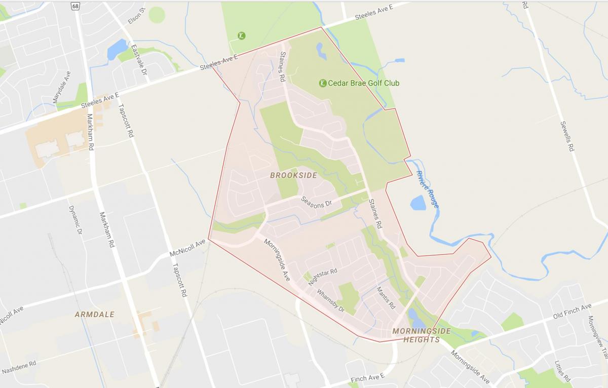 Karta Morningside Heights području Toronto