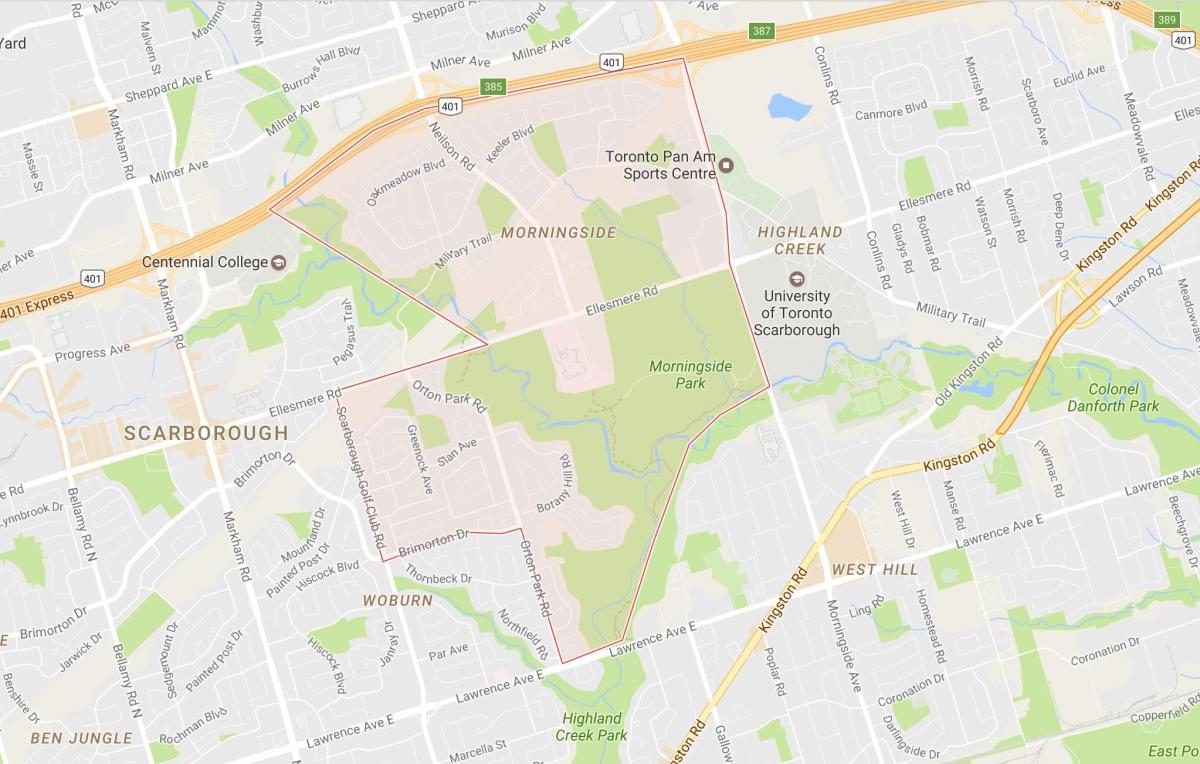 Karta Morningside području Toronto