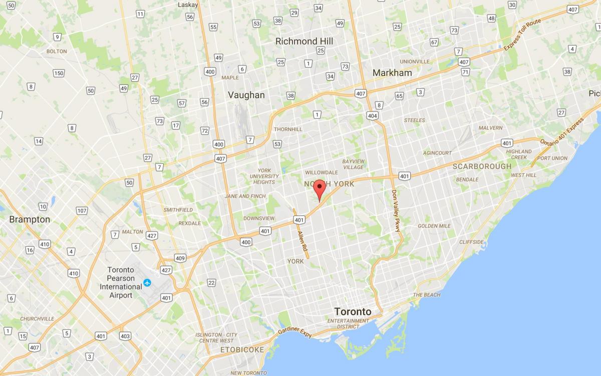 Karta visine oklop području Toronto
