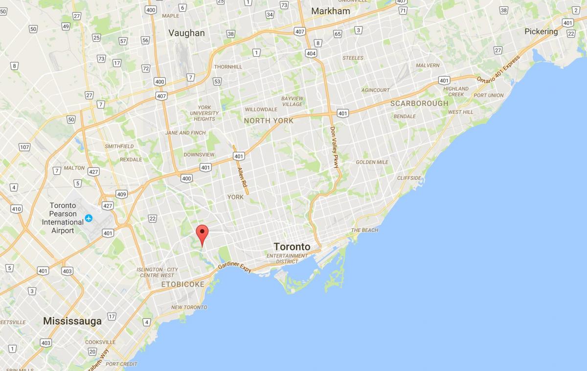 Karta Stari Mlin području Toronto
