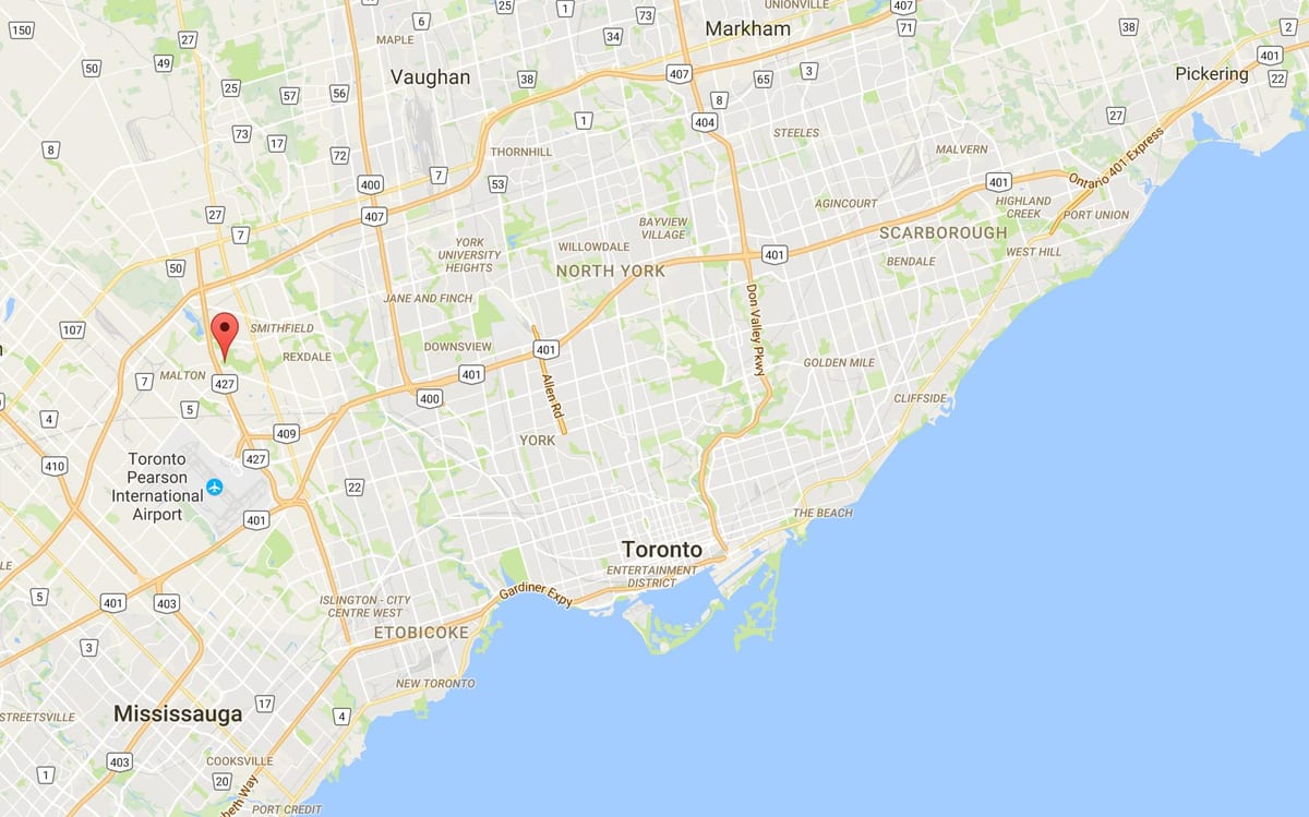 Karta okolice Toronta