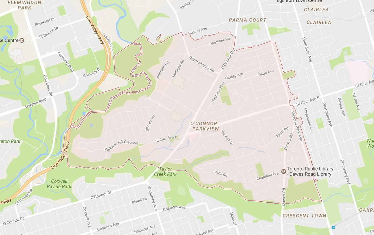 Karta staze području Toronto