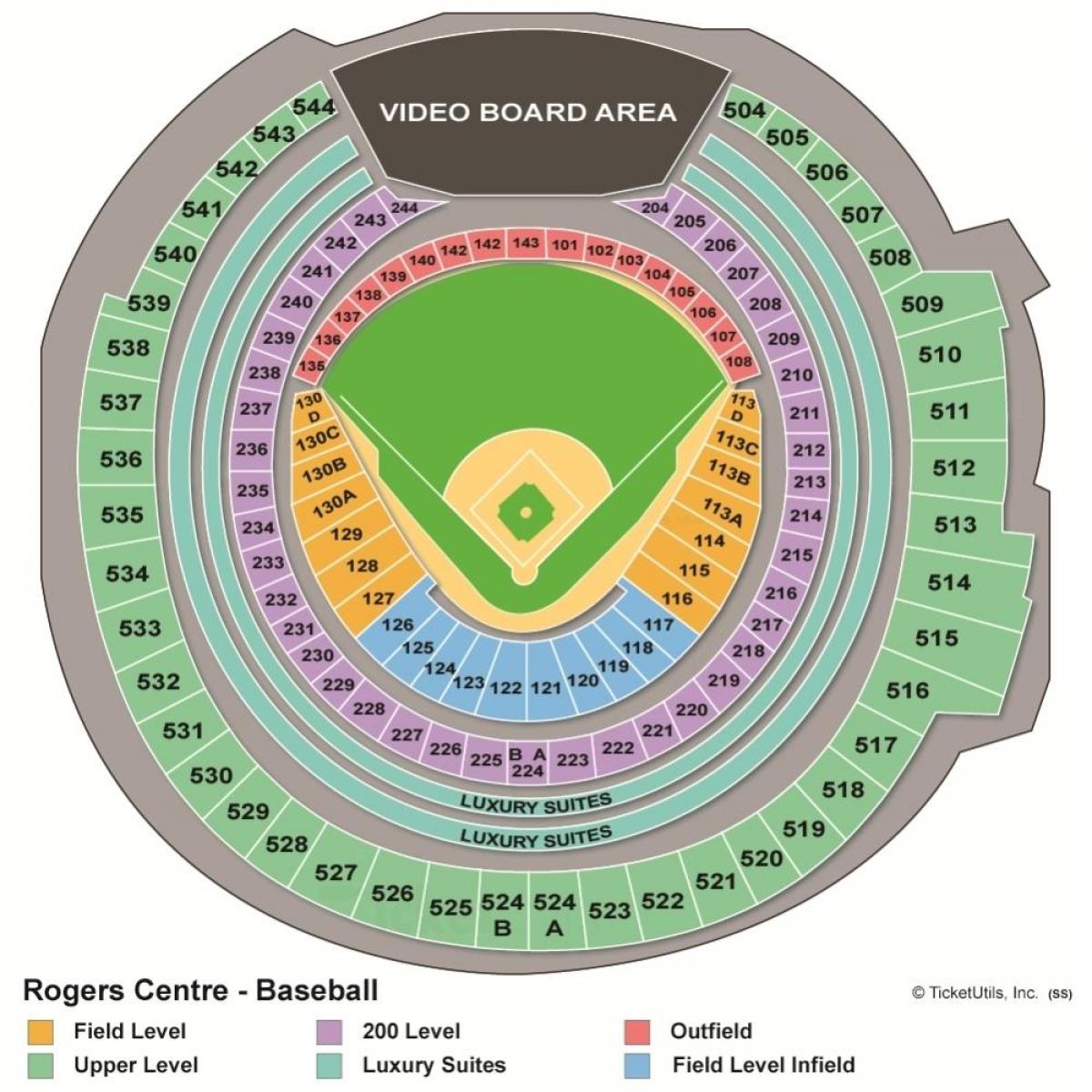 Karta Rogers baseball centra 