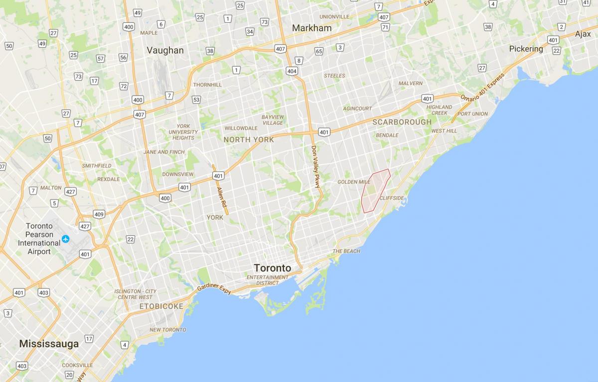 Karta Scarborough Junctiondistrict Toronto