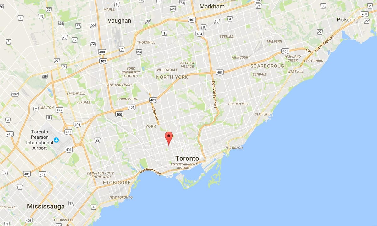 Karta seaton ' s Toronto područje