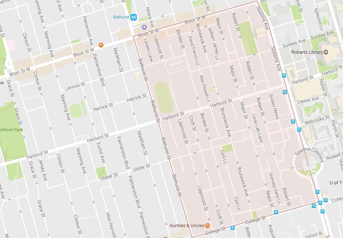 Karta Харборд selu području Toronto
