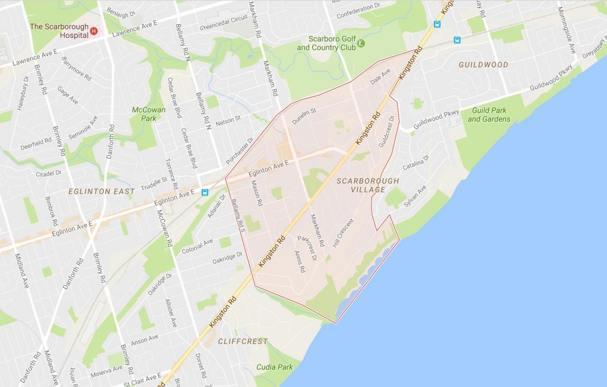 Karta Scarborough selu području Toronto
