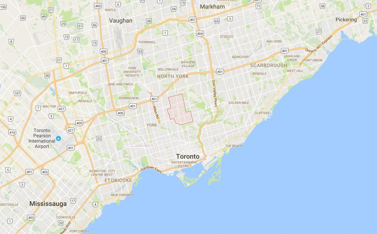 Karta Sjeverne četvrti u Torontu