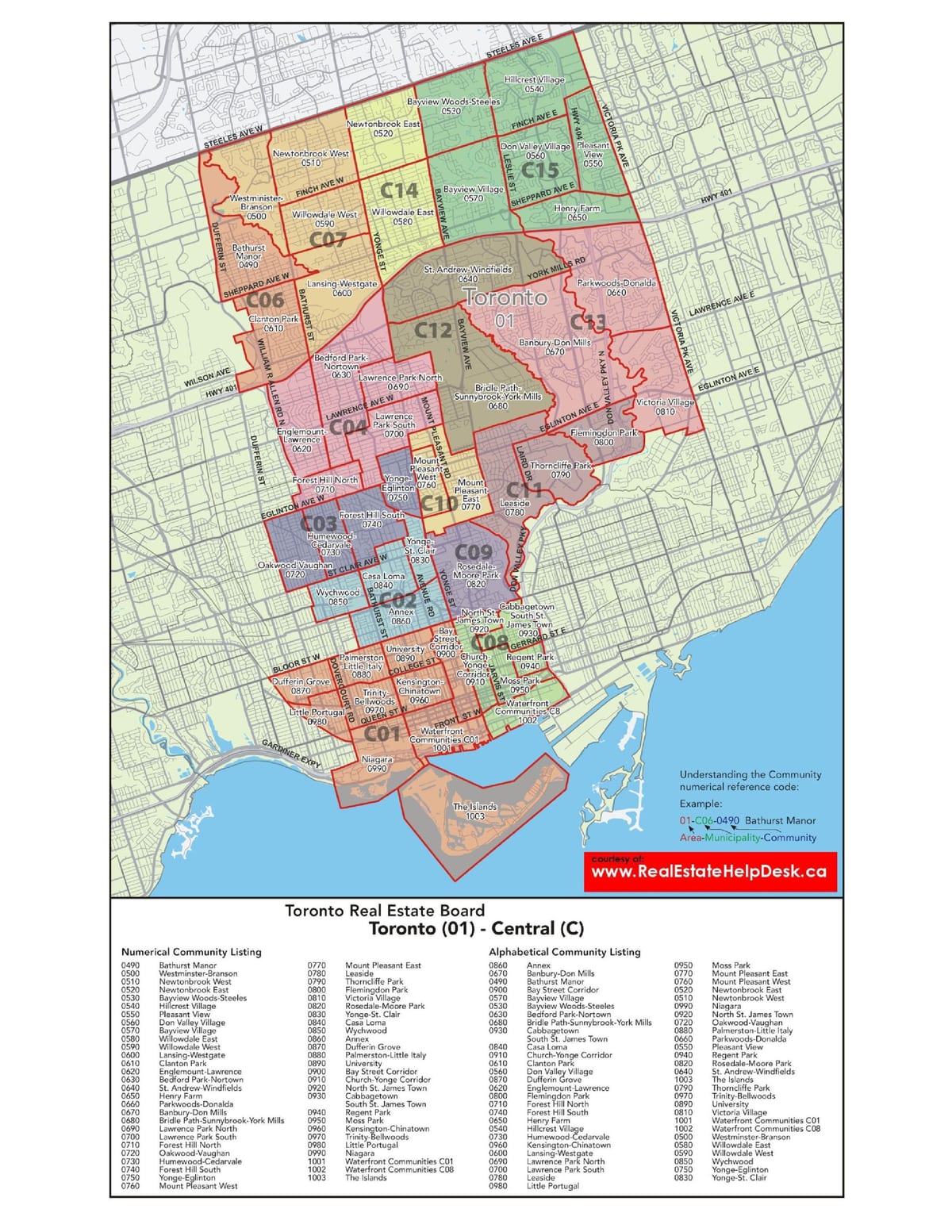 Karta centra u Torontu