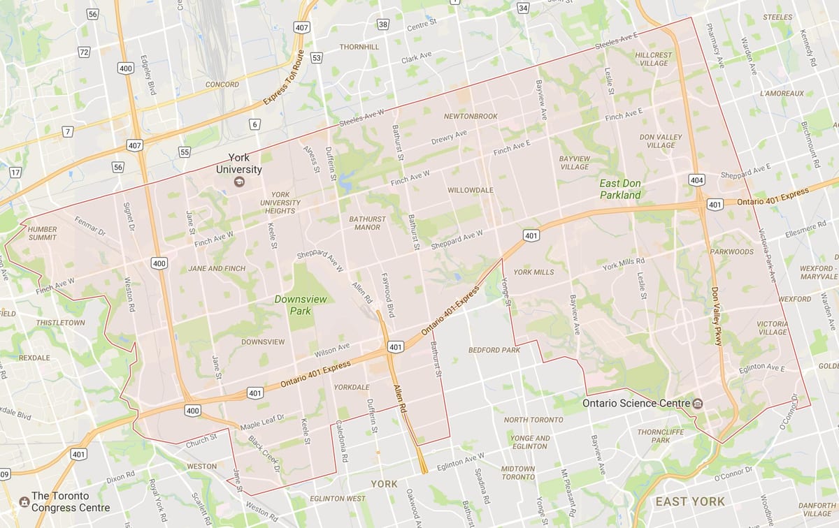 Karta stambene četvrti u toronto Toronto