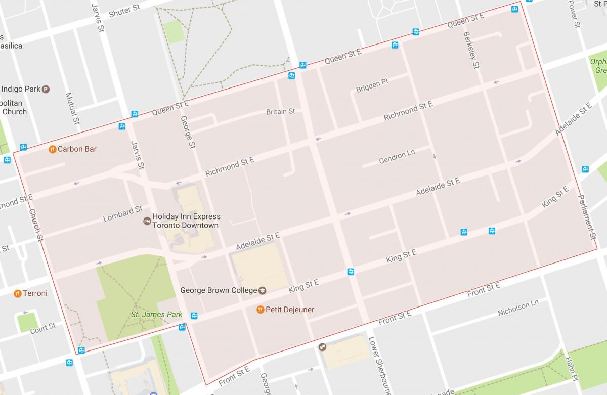 Karta Starog grada u području Toronto