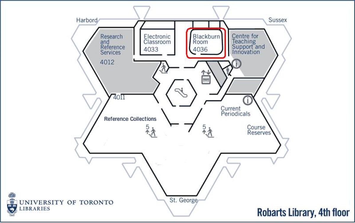 Karta na sveučilištu u Torontu Робартс biblioteci Blackburn 