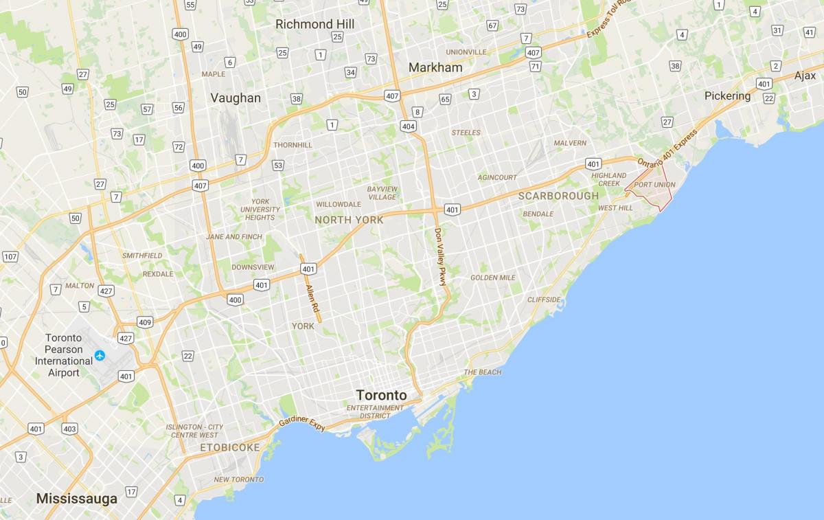 Karta port Unije području Toronto