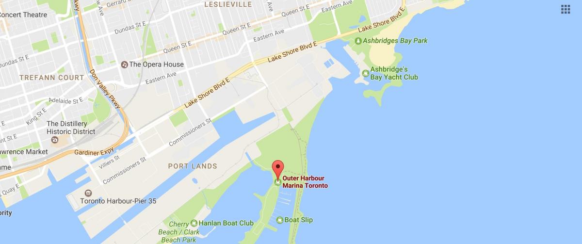 Karta Vanjska luka Toronto