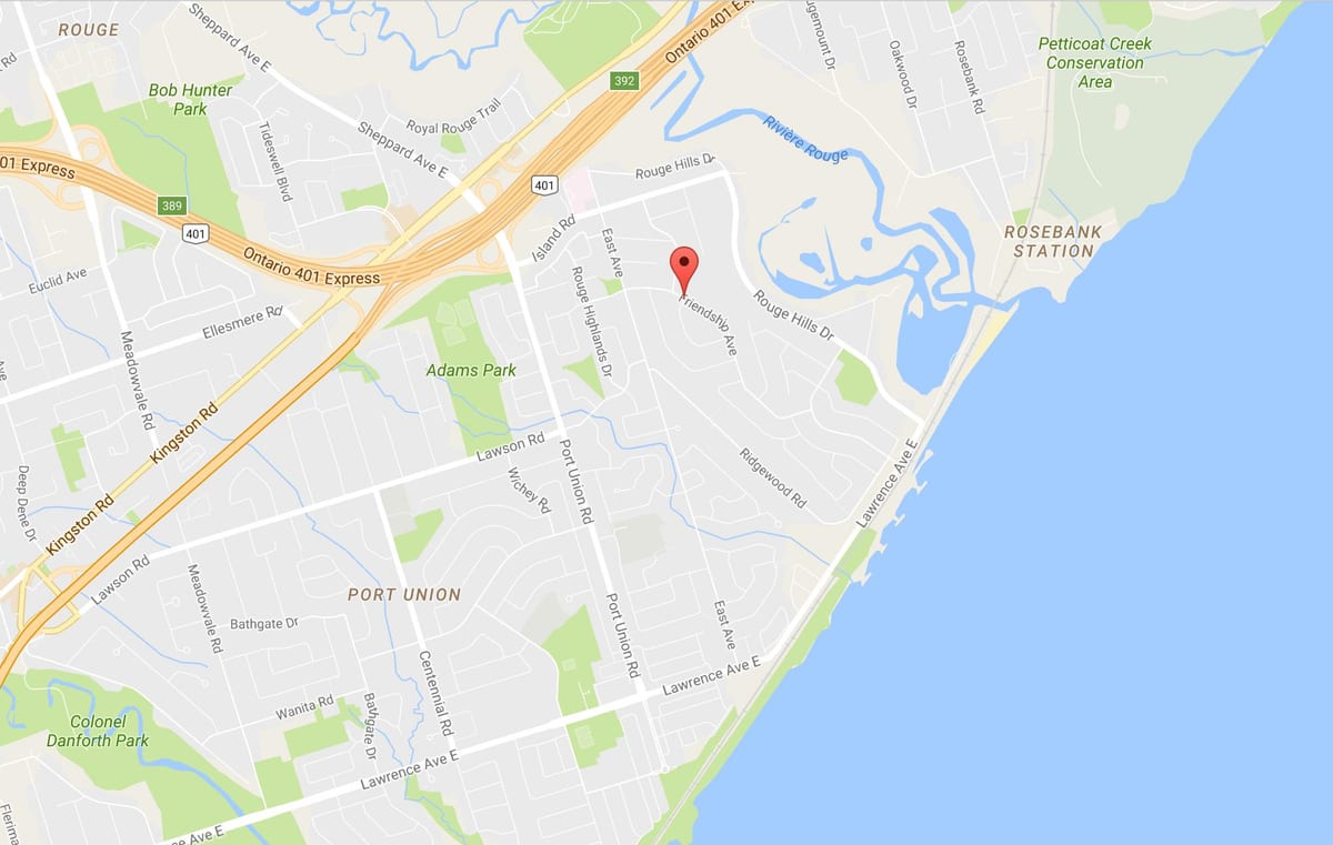 Karta Zapadne četvrti Rouge Toronto